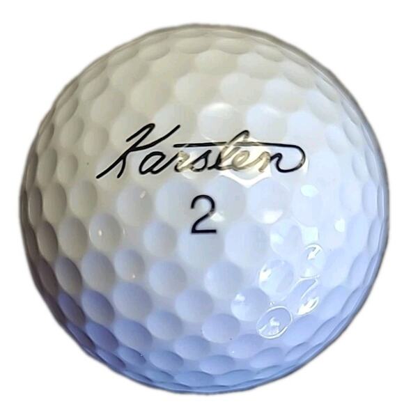 Ping Karsten CT 374 Solid White Collectible Golf Ball 2 No Logo Rare - Picture 1 of 5